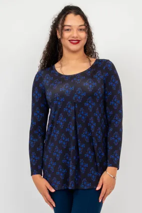 Franca Long Sleeve Top, Blue French, Bamboo - Final Sale