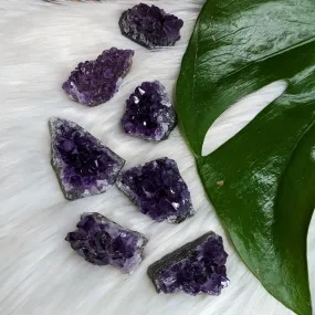 Gemmy Dark Purple Amethyst Druzy Chunks