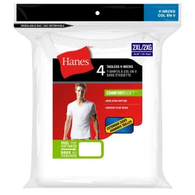 Hanes Men's V-Neck Tee - 4 pack