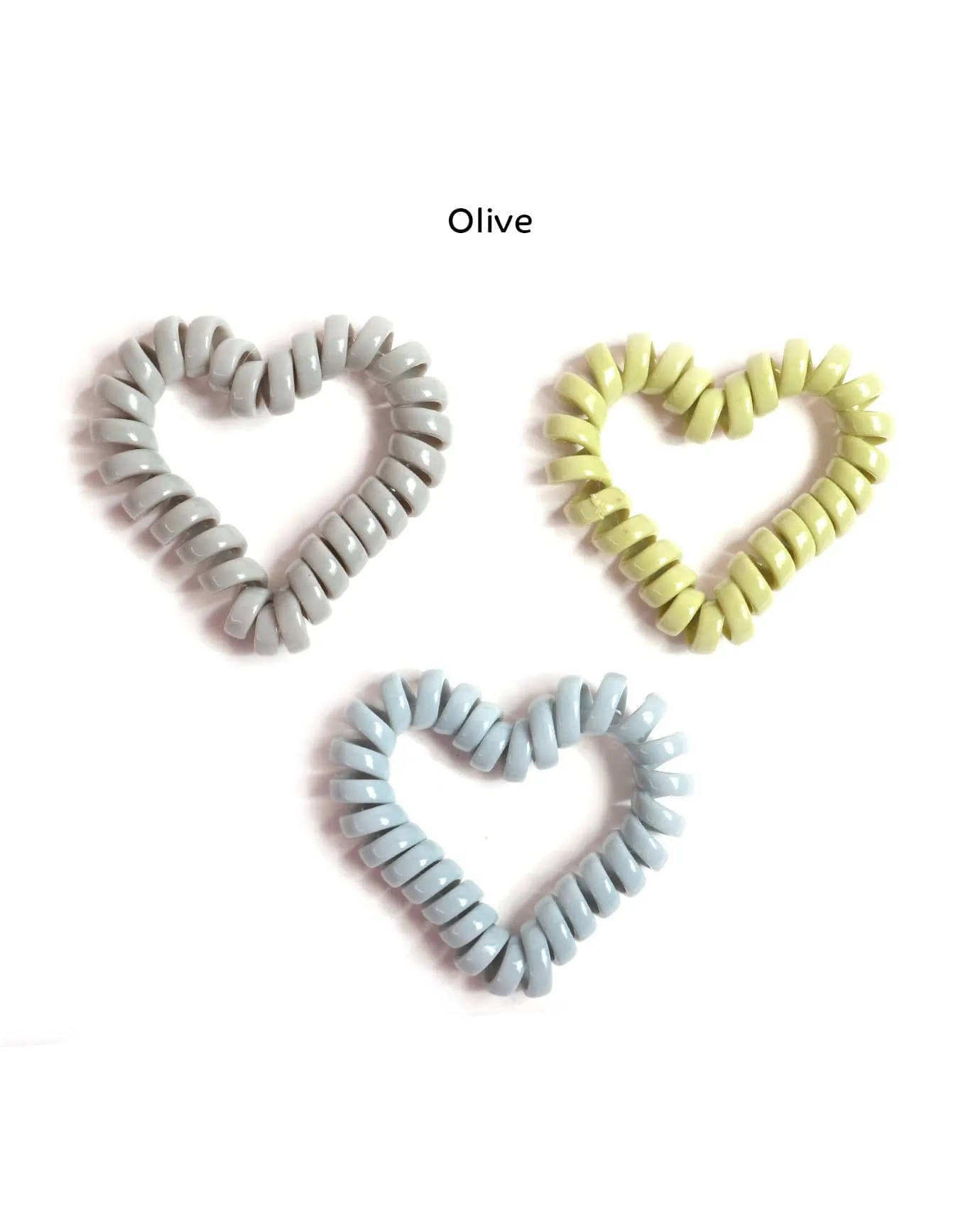 Heart Spiral Hair Ties