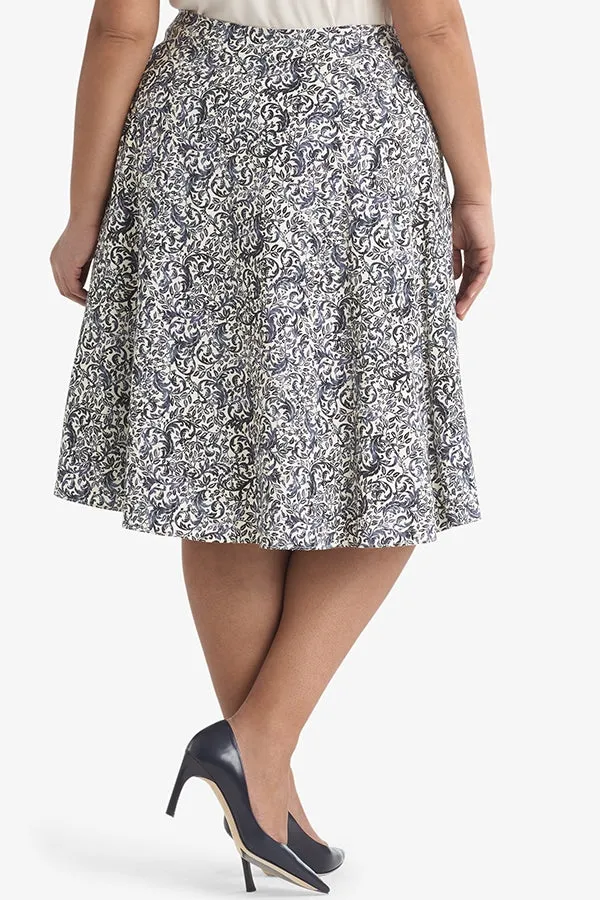 Hopson Skirt - Ivy Print :: Galaxy Blue