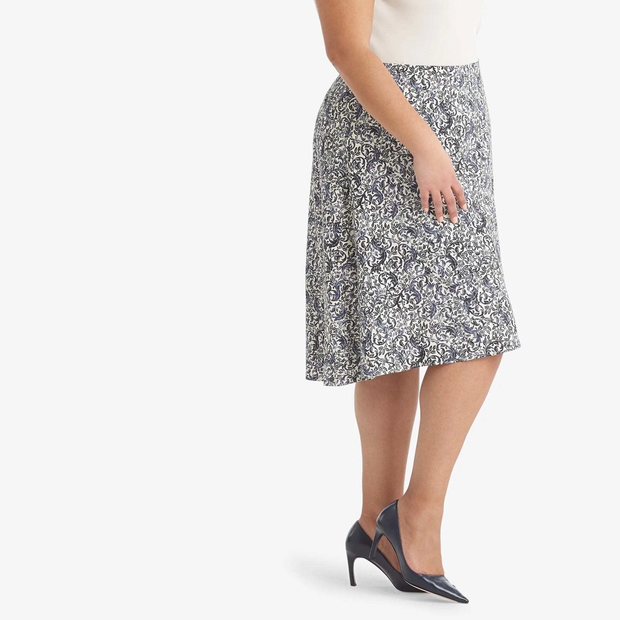 Hopson Skirt - Ivy Print :: Galaxy Blue