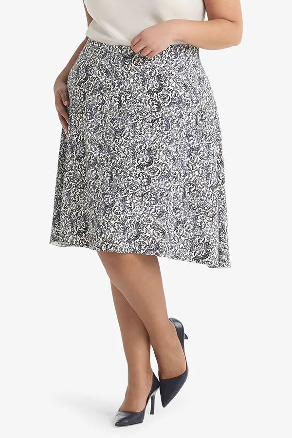 Hopson Skirt - Ivy Print :: Galaxy Blue