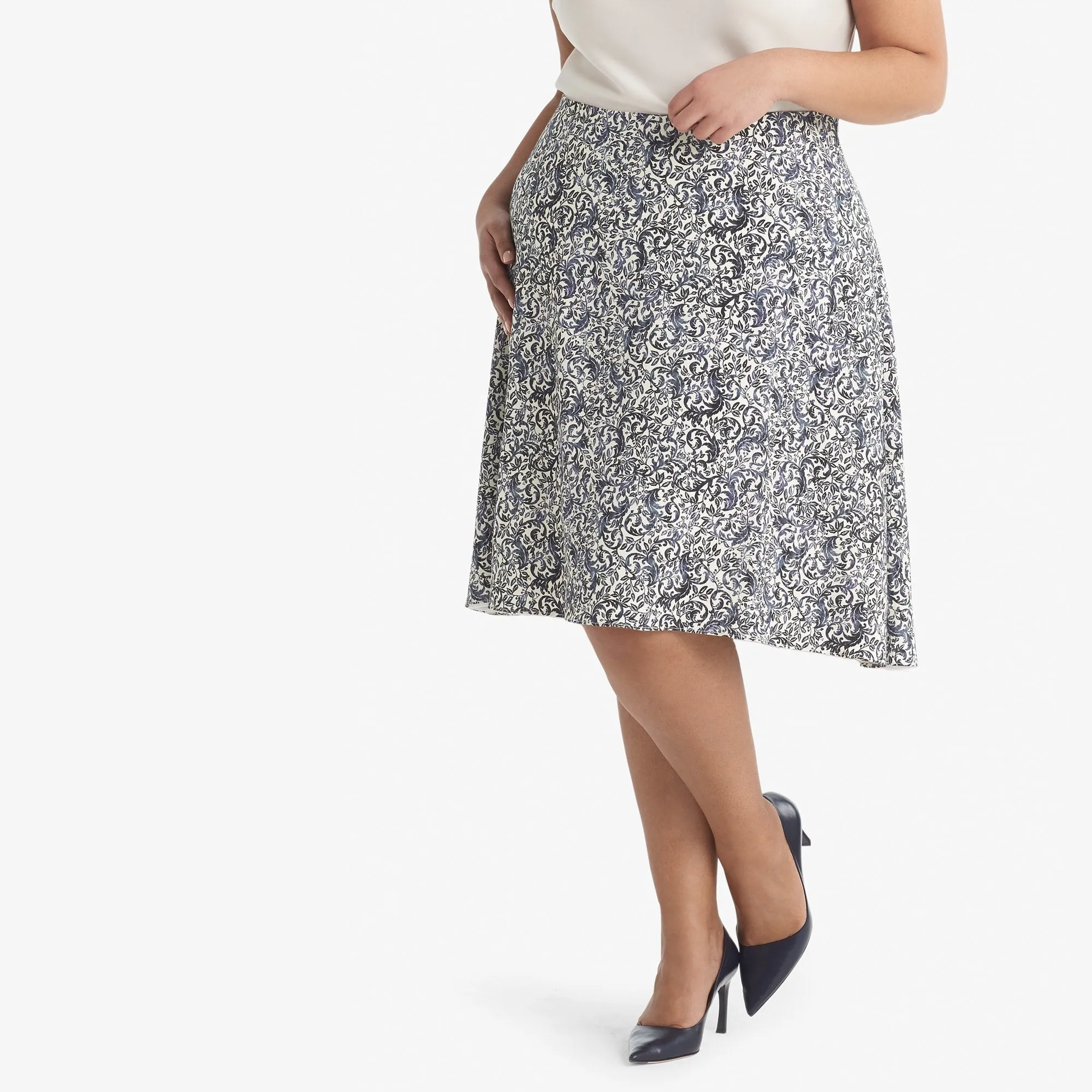 Hopson Skirt - Ivy Print :: Galaxy Blue