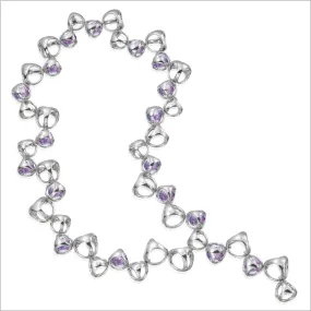 Icona Amethyst Necklace in Sterling Silver