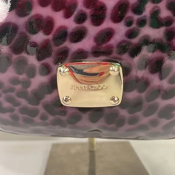 Jimmy ChooPurple Animal Print Patent Bag