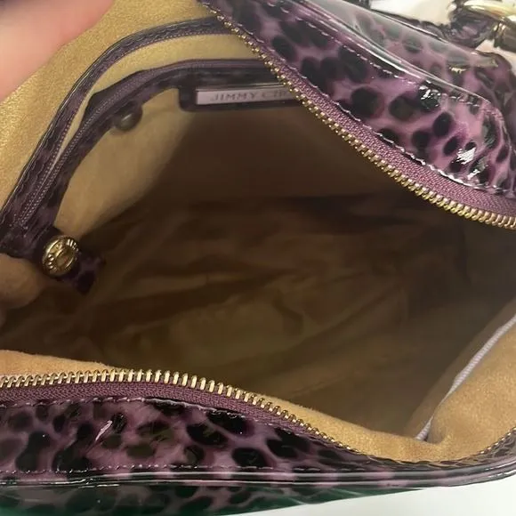 Jimmy ChooPurple Animal Print Patent Bag