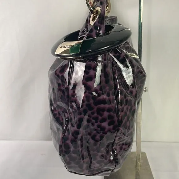 Jimmy ChooPurple Animal Print Patent Bag