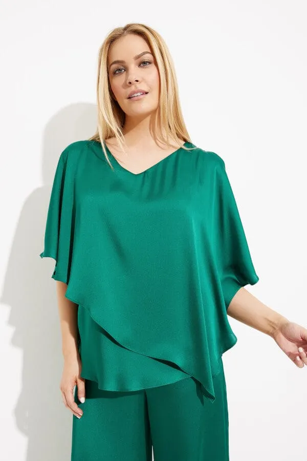 Joseph Ribkoff Tiered Satin Blouse - 233754