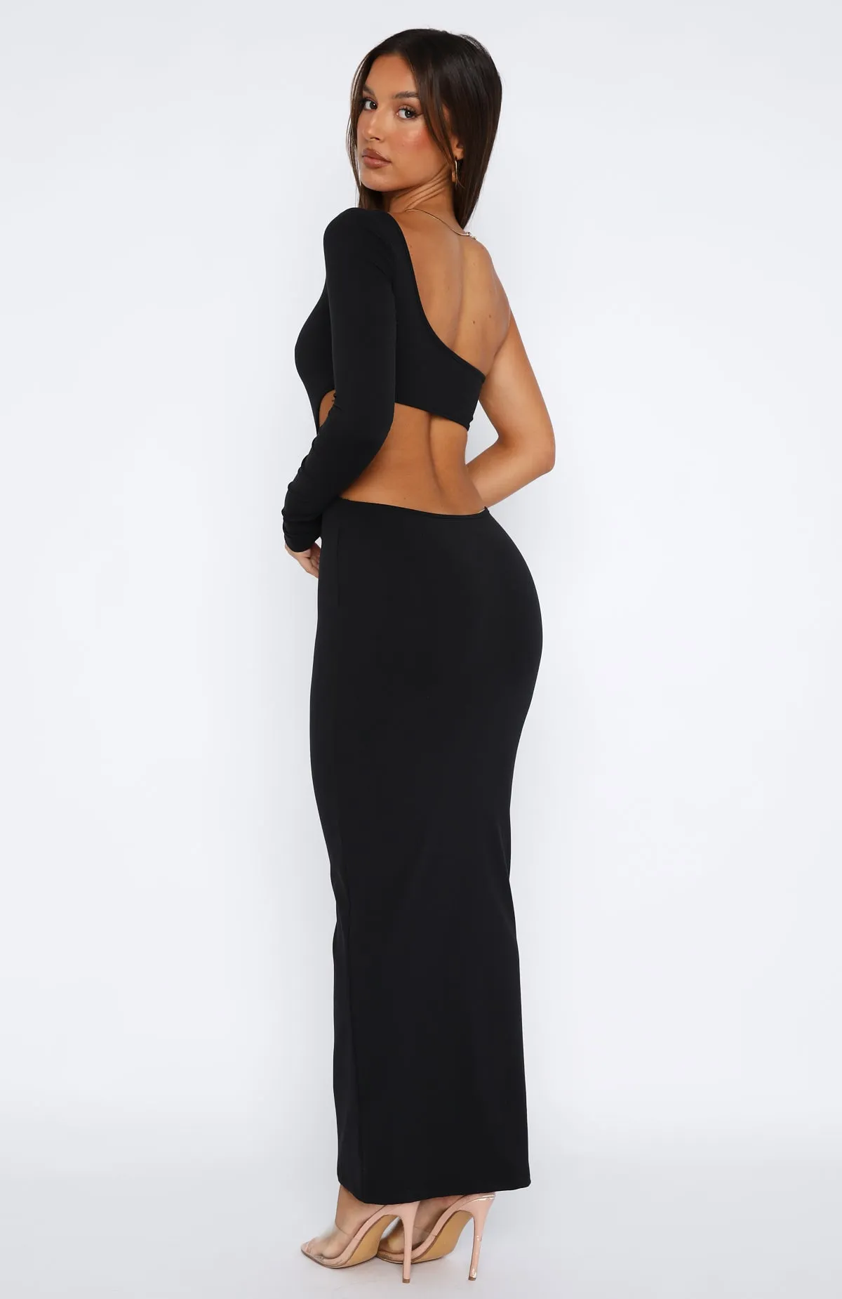 Just Forgive Me Long Sleeve Maxi Dress Black