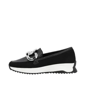 Ladies Rieker  Chunky Loafer Black Slip On W1303-00 sale