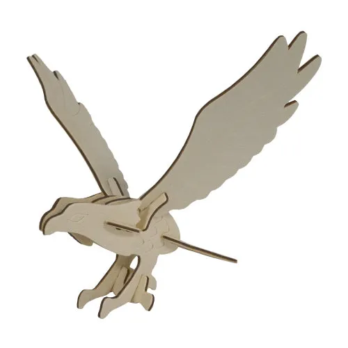 Laser Cut Wooden Puzzle for Kids - Bald Eagle