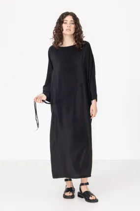 Line Dress | Black Silk