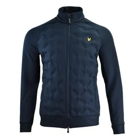 Lyle & Scott Check Quilt Back Fleece Jacket - Navy