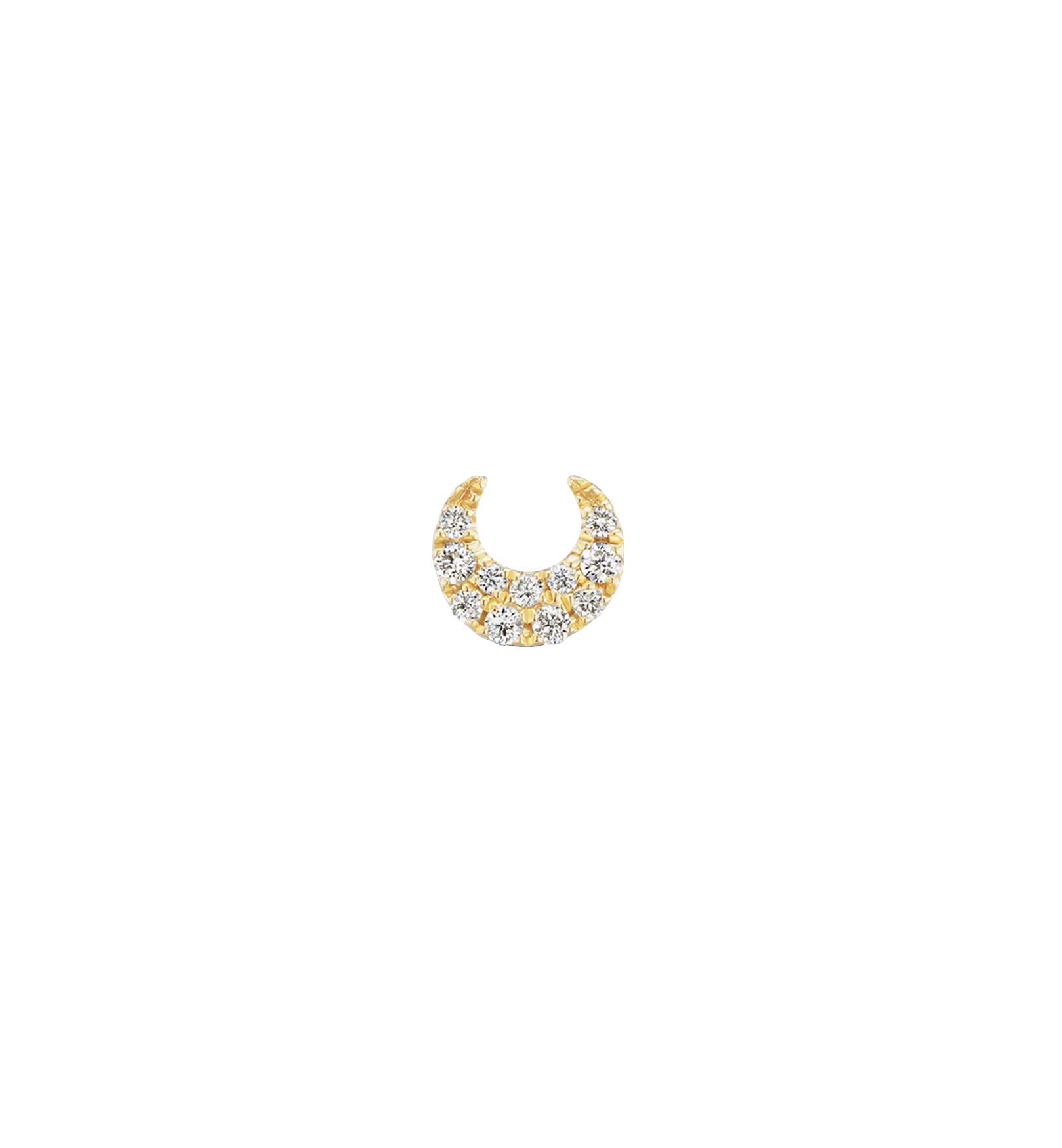 Maria Tash Diamond Moon Threaded Stud Earring 14K