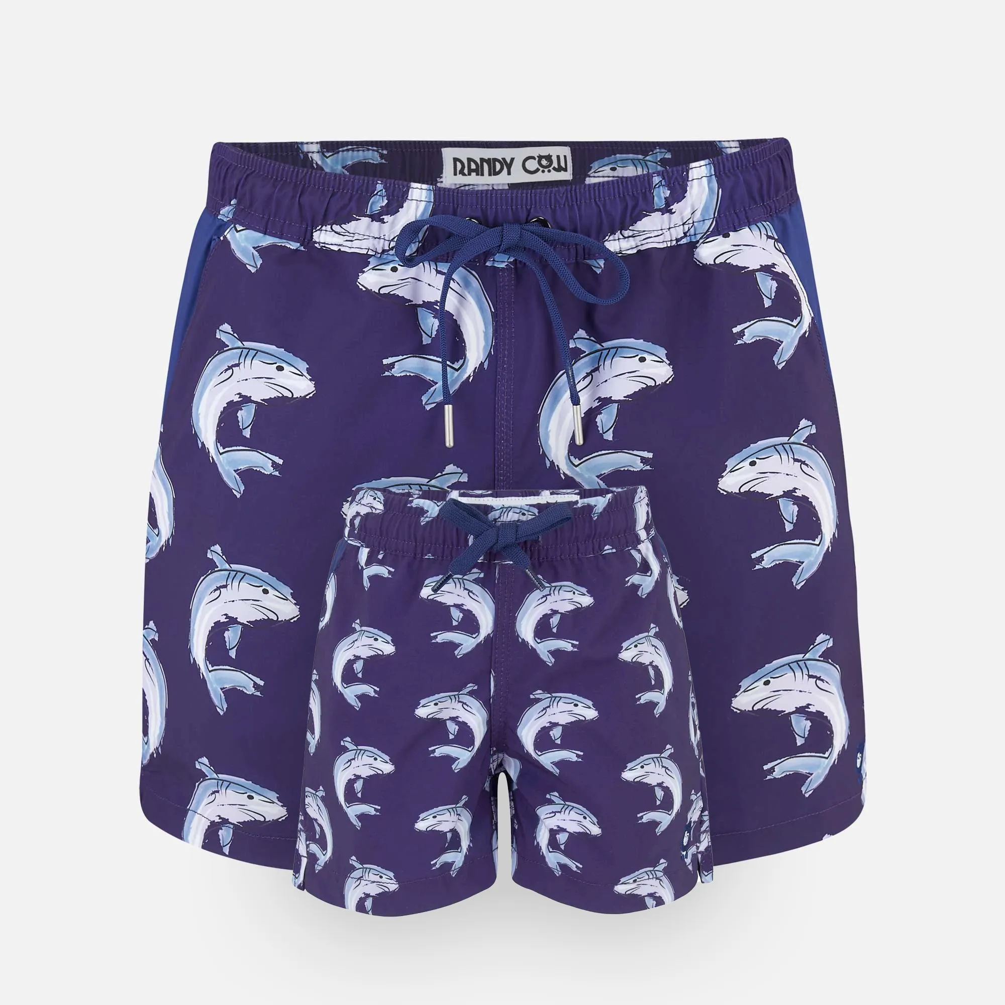 Matching Father & Son Sharks Swim Shorts