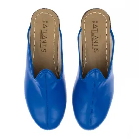 Men's Azure Blue Turkish Slippers