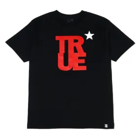 Mens True Logo Star T-Shirt Black/Red