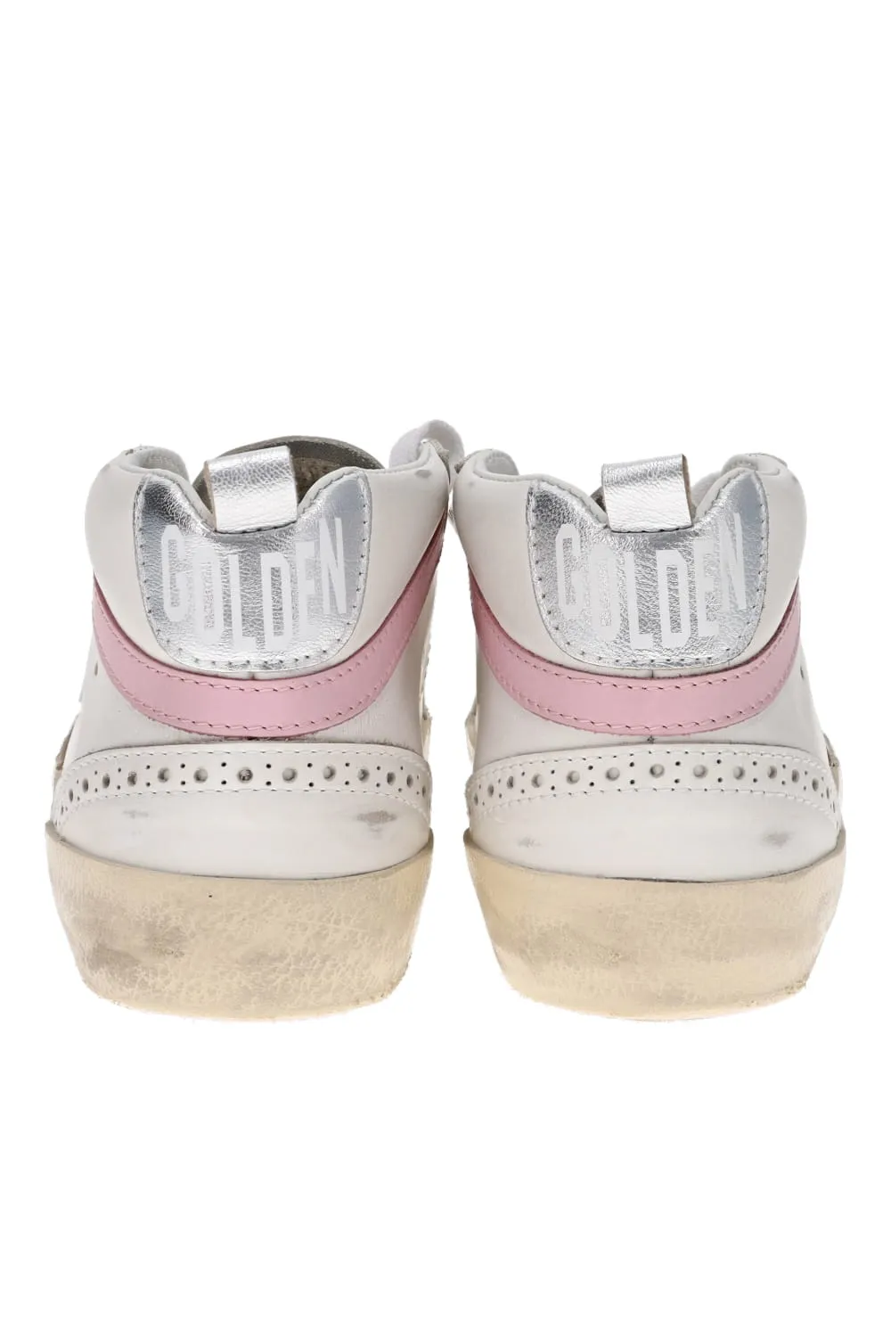 Mid Star Pink Leather Wave Sneakers