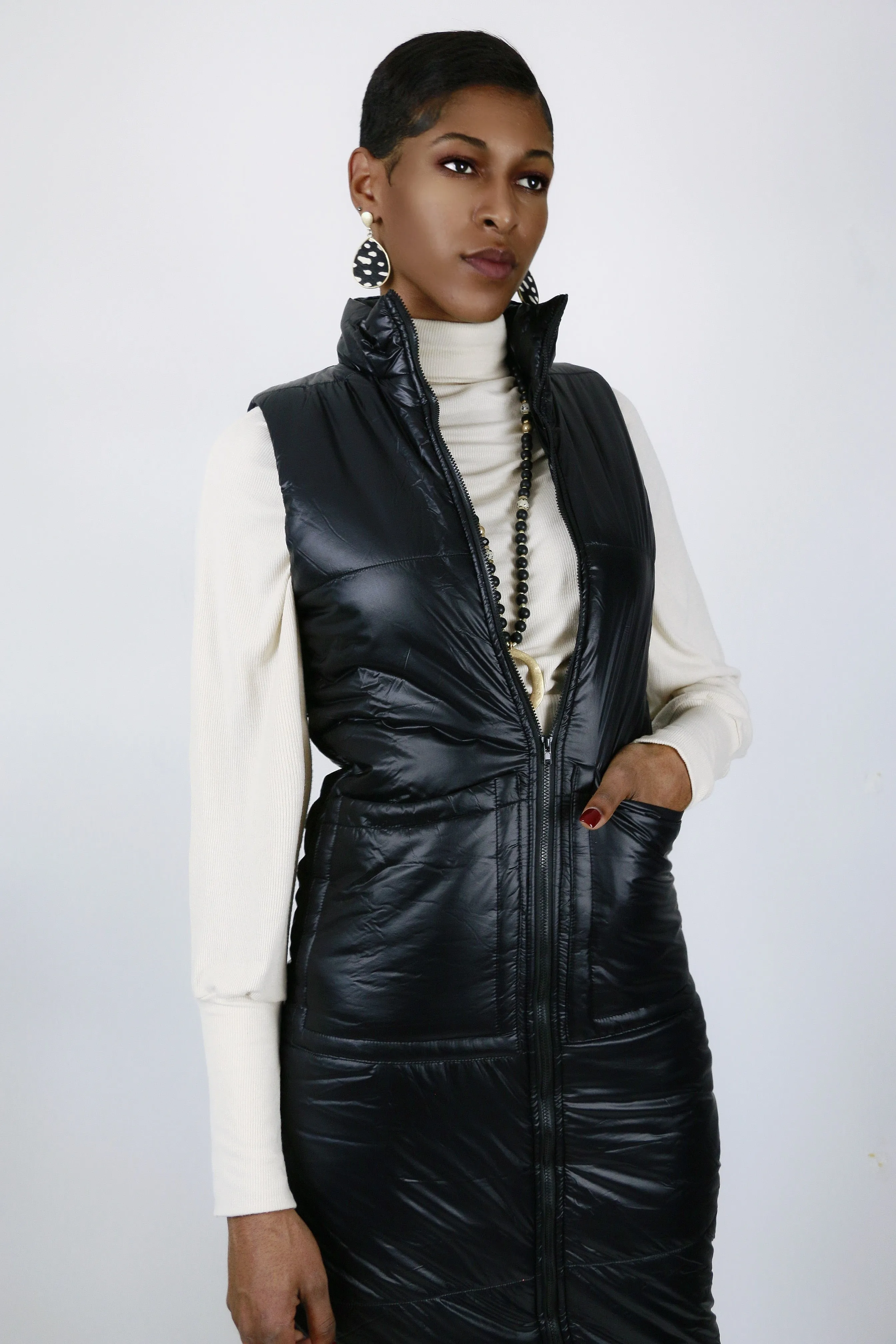 Midnight Maxi Puffer Vest