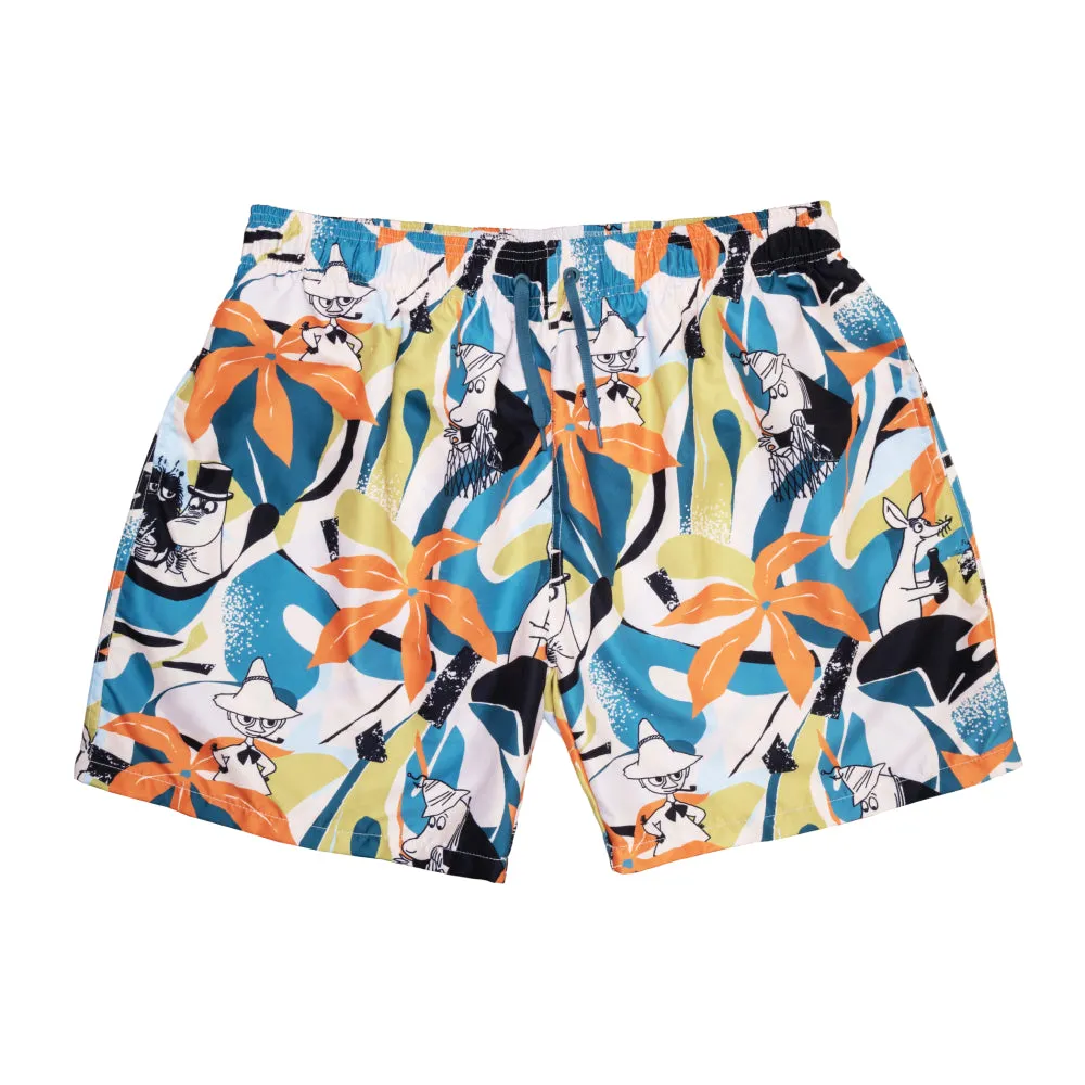 Moomin Palms Swim Shorts Blue - Martinex