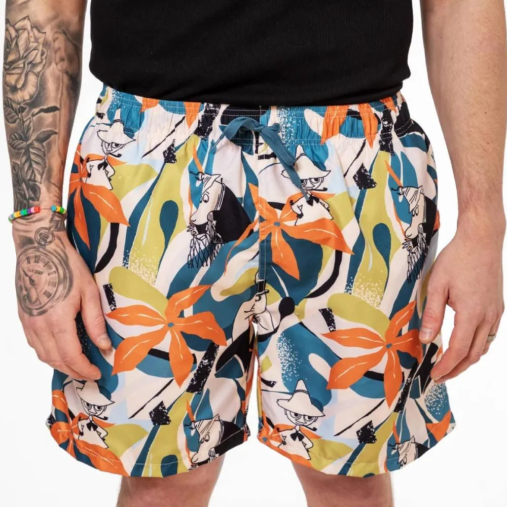 Moomin Palms Swim Shorts Blue - Martinex