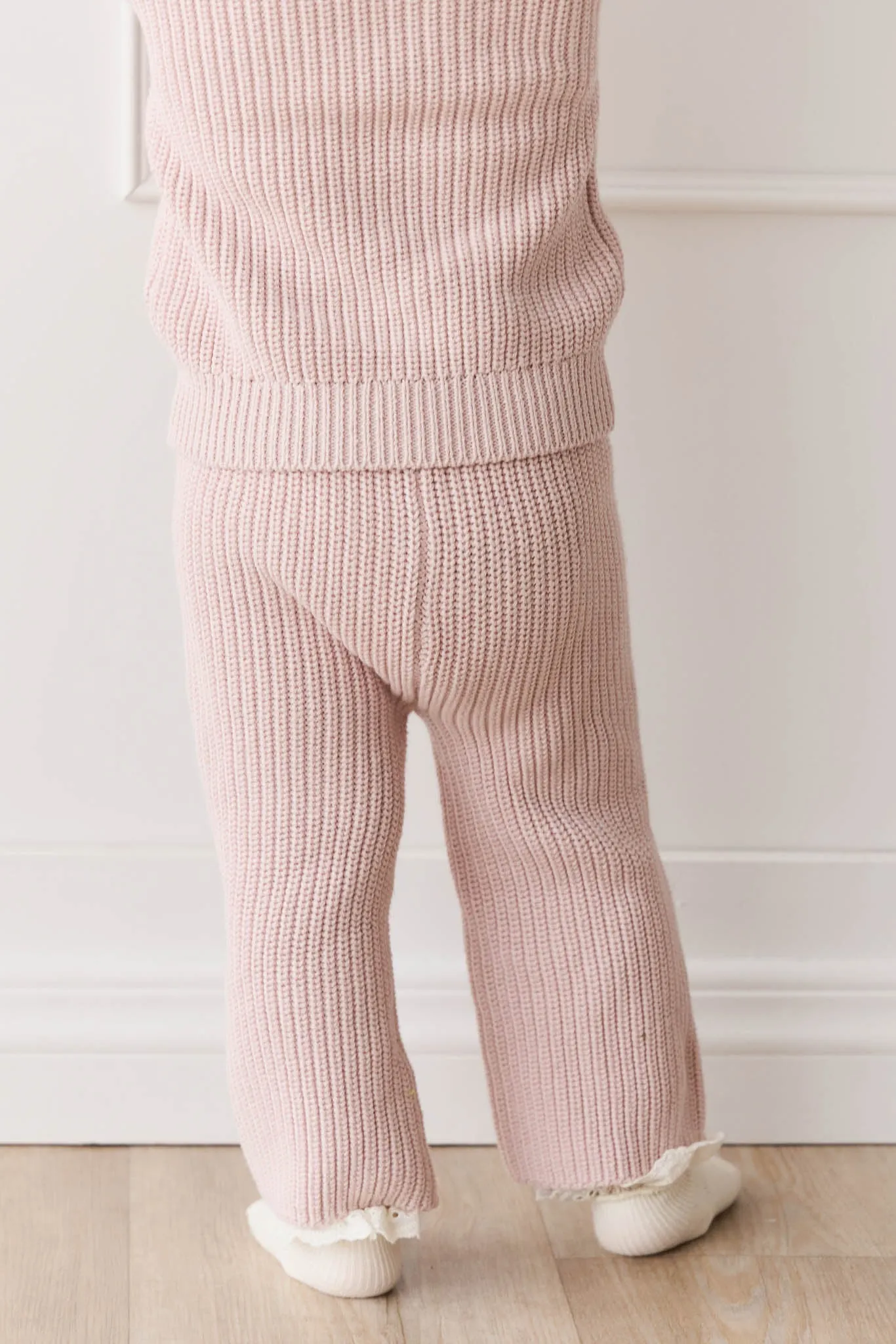 Morgan Knitted Pant - Old Rose