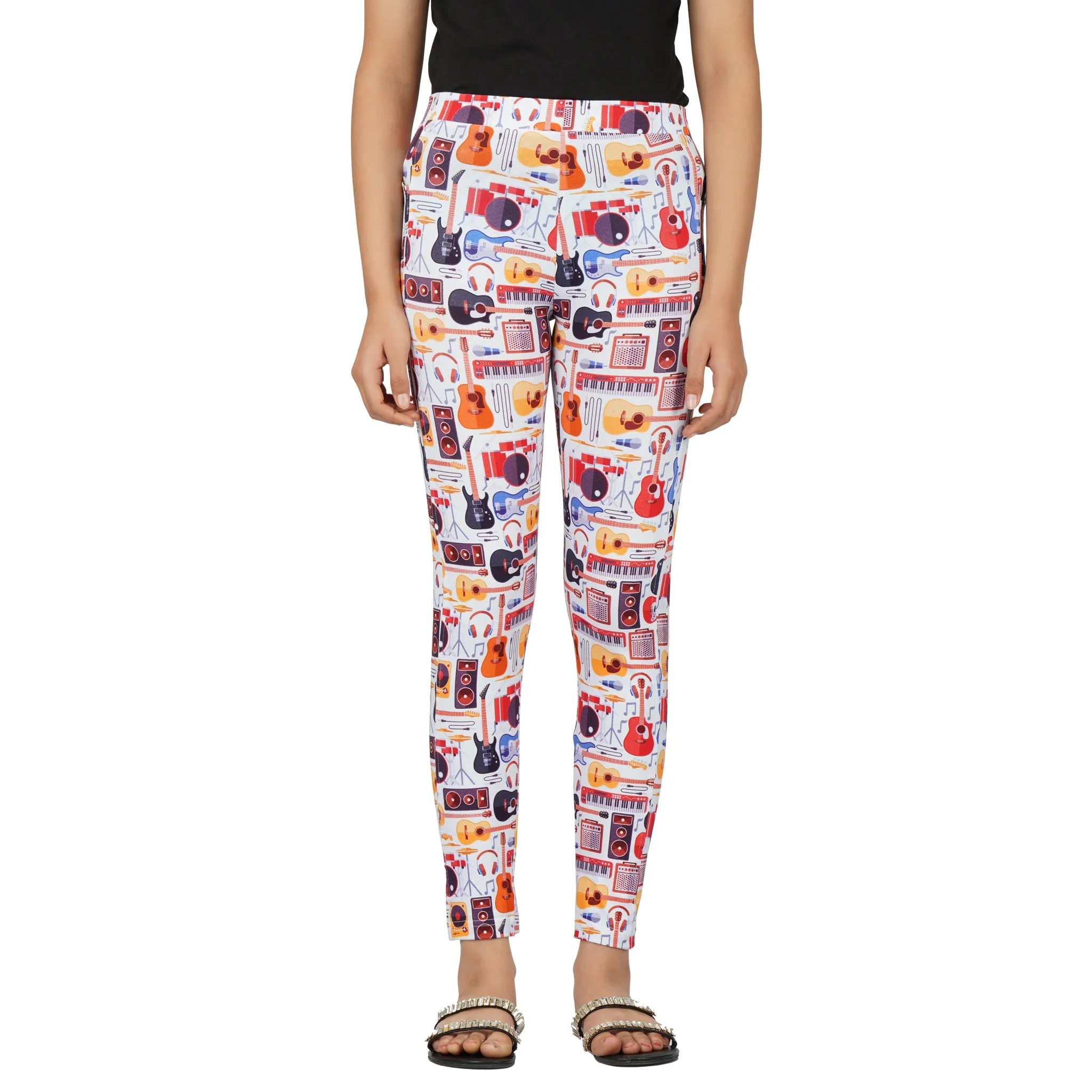 Musical Instruments Kids Leggings with Pockets