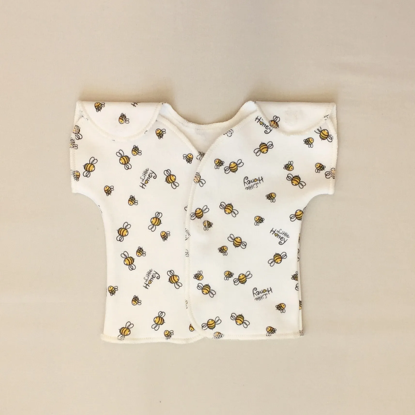 NICU Friendly T-Shirt Honey Bee Cream