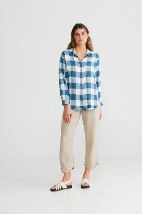 Nina Shirt (Blue Steel Check)