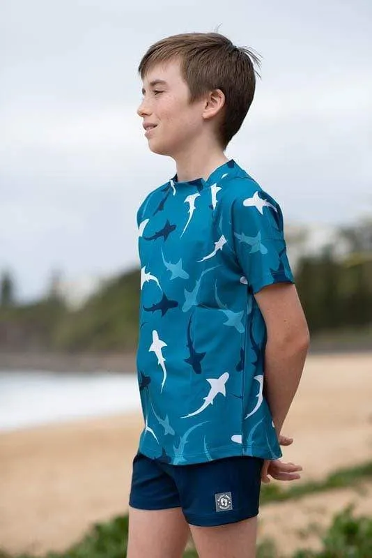 Ocean Shark Pod Short Sleeve Rashie