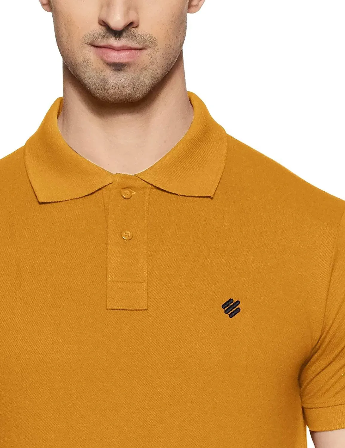 ONN Men's Cotton Polo T-Shirt (Pack of 2) in Solid Bottle Green-Mustard colours