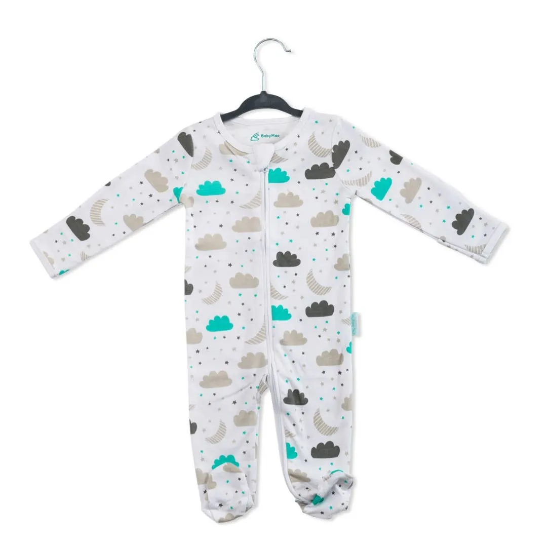 Organic Cotton Sleepsuit-Clouds