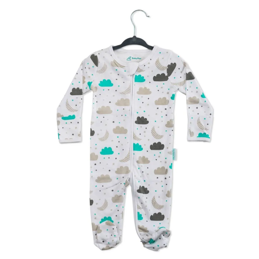 Organic Cotton Sleepsuit-Clouds