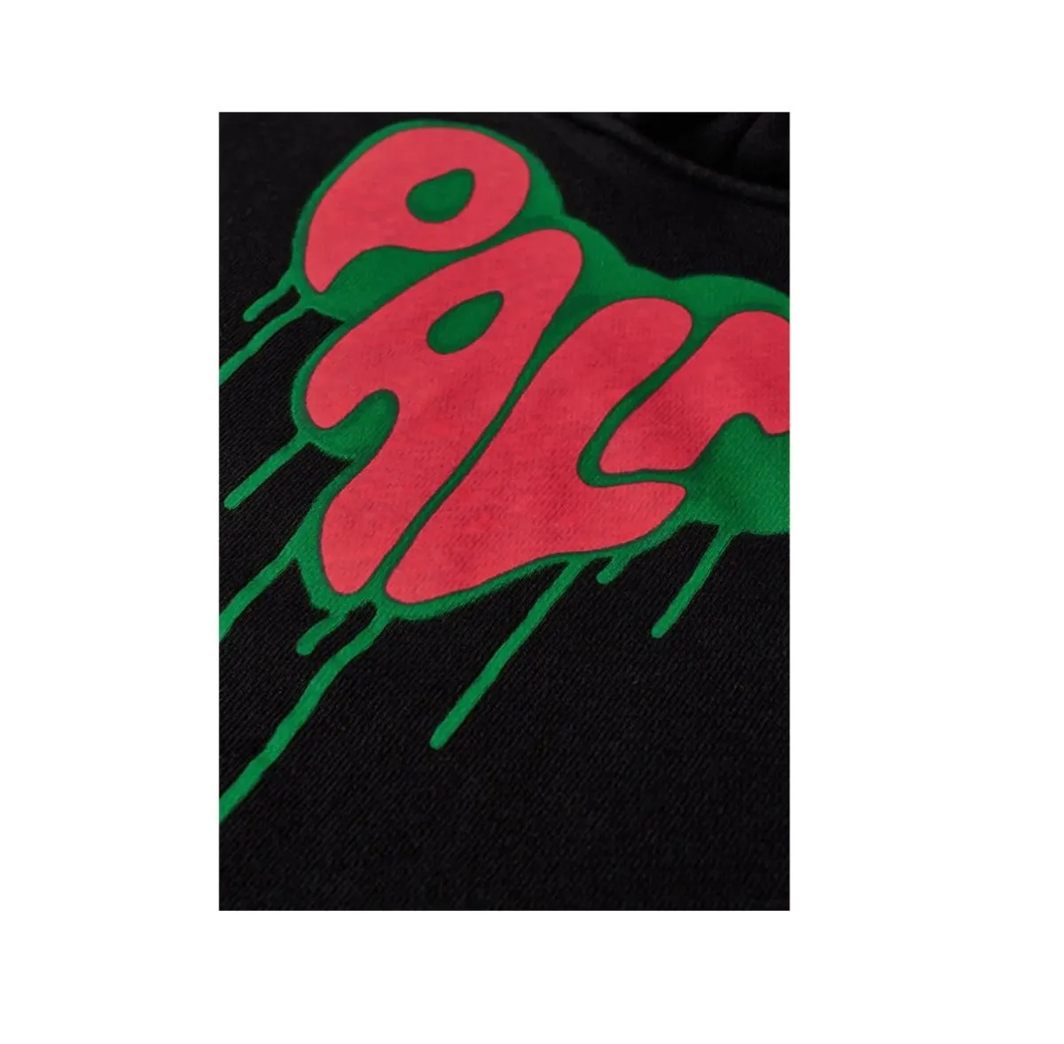 Palm Angels Palm Spray Heart Hoodie- Black Red Green