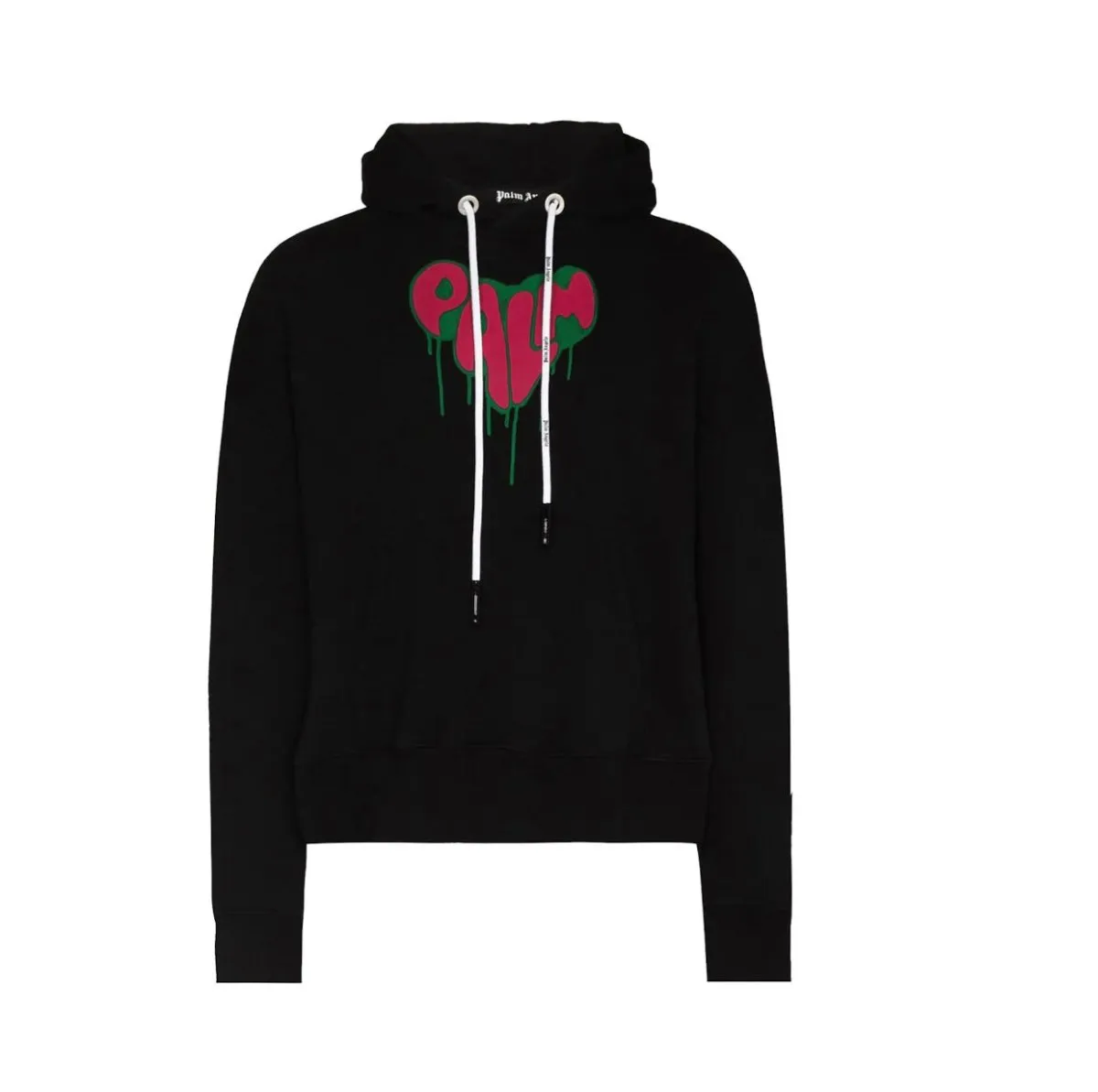 Palm Angels Palm Spray Heart Hoodie- Black Red Green