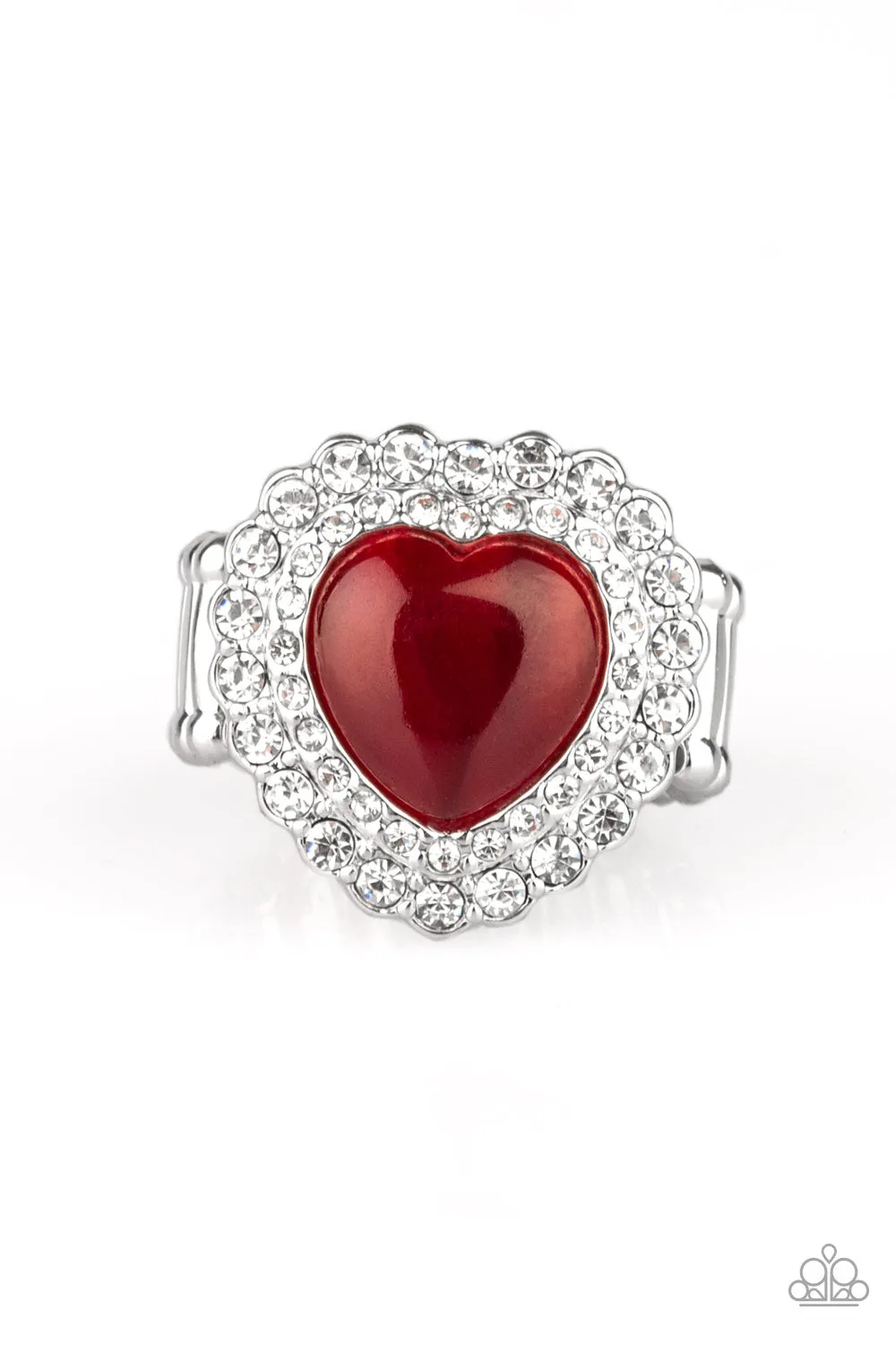 Paparazzi Lovely Luster - Red Heart Ring