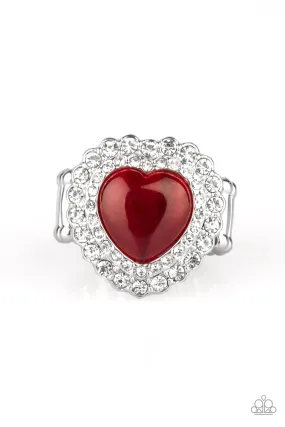 Paparazzi Lovely Luster - Red Heart Ring