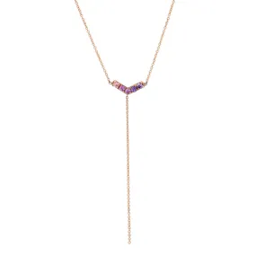 Pegasus Chev Lariat Ombré Sapphire Necklace