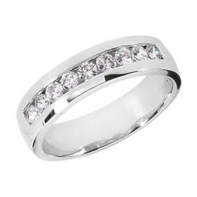 PERSEUS Men's Diamond Wedding Ring Round Cut Channel Set in 18K Gold By Mike Nekta NYC