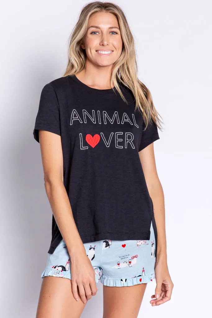 PJ Salvage Women's Love Is A Four Legged Word T-Shirt - BLACK