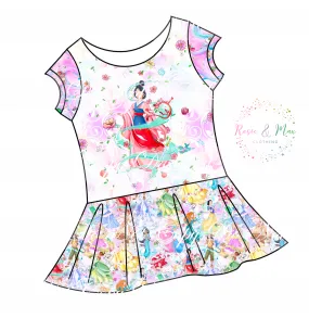 PREORDER - Whimsical Princesses - Isla Tunic w/PANEL - Warrior Princess