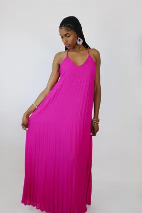 Pretty in Pleats Maxi Dress