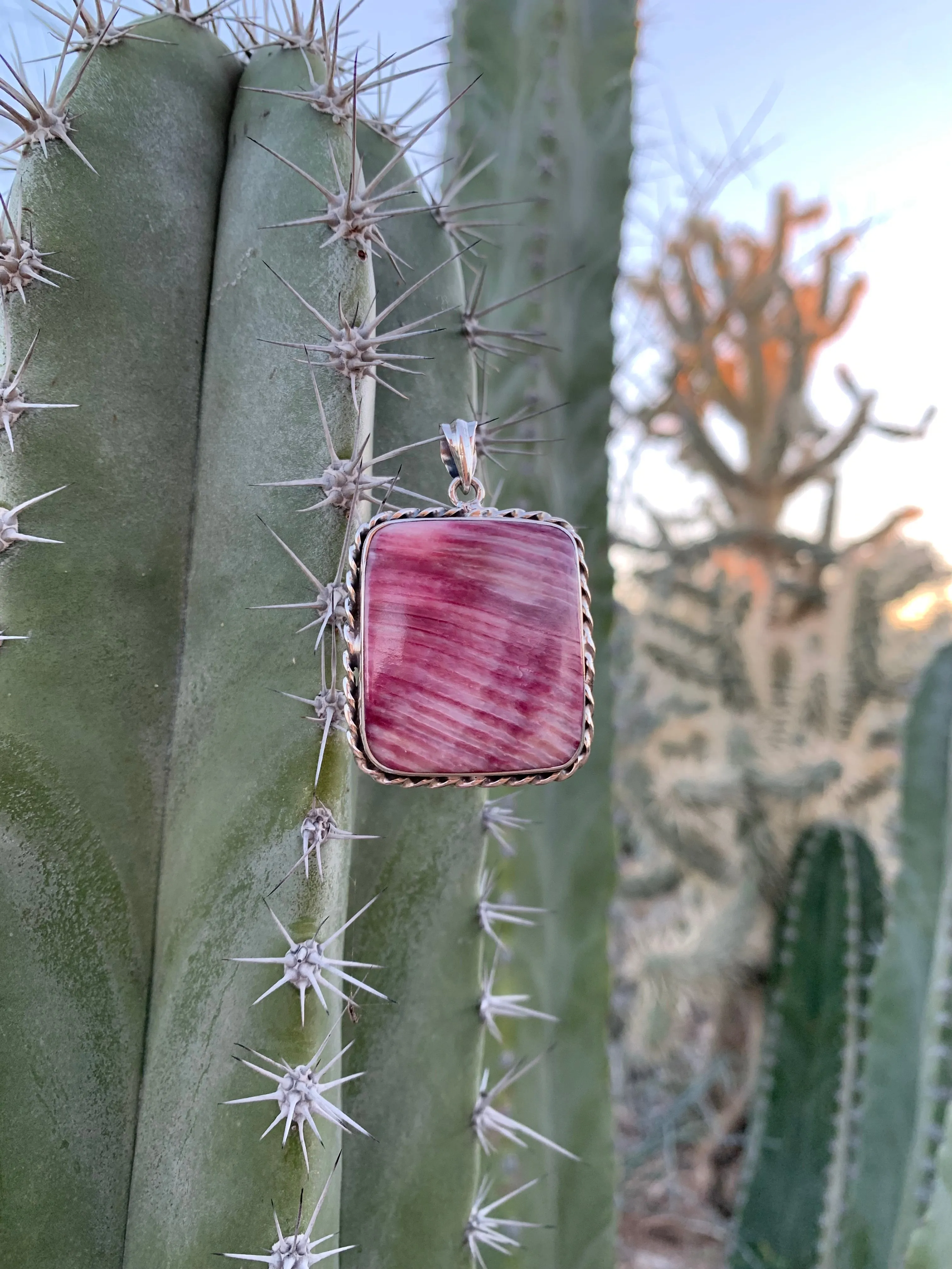 Purple Spiny Oyster Shell pendant