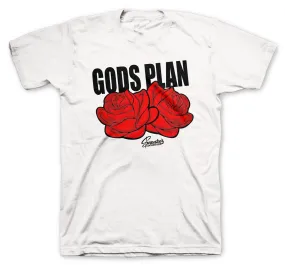 Retro 14 Gym Red Shirt -Gods Plan - White