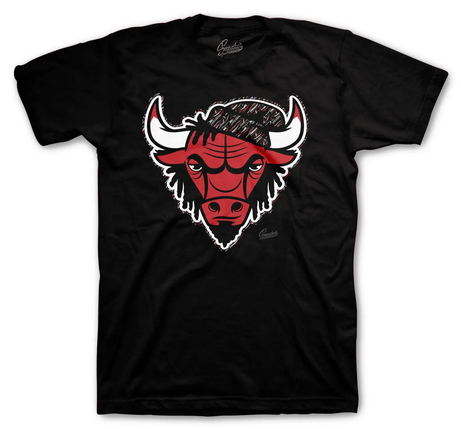 Retro 14 Gym Red Shirt -Rasta Bull - Black