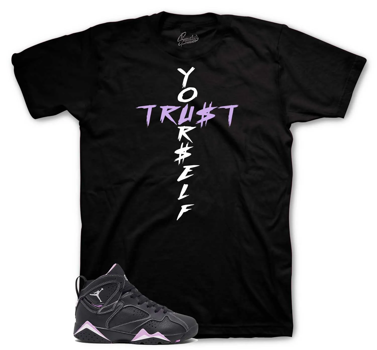 Retro 7 Barely Grape Shirt - Trust Yourself - Black