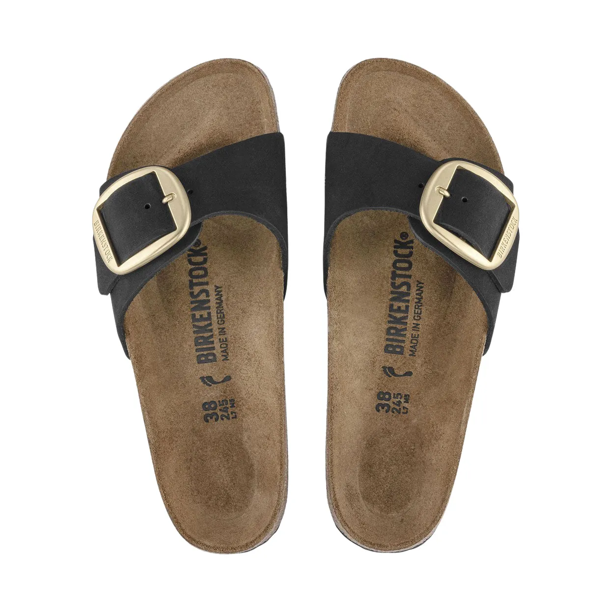 Sandali Donna Birkenstock Madrid Big Buckle Nero / Oro