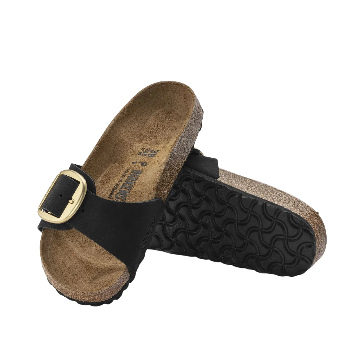 Sandali Donna Birkenstock Madrid Big Buckle Nero / Oro