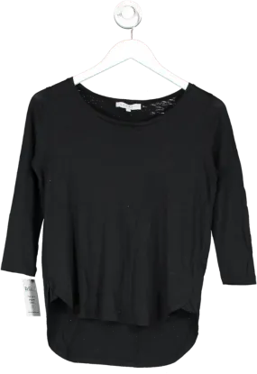 Sandro Black Long Sleeve Top UK 10